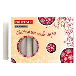 Vánoční svíčka 10cm Provence 20ks bílá obraz