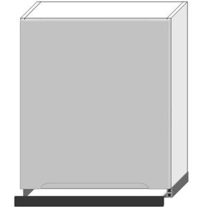 Kuchyňská Skříňka Zoya W60/68 Slim Pl S Černou Digestoří Světle Šedá Mat/Bílý obraz