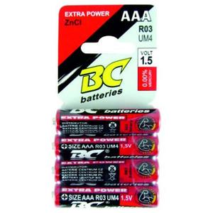 Baterie AAA zinkochloridová mikrotužková 1, 5V BCR03/4P 4KS obraz