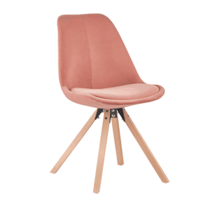 Jídelní židle SABRA látka / dřevo Tempo Kondela Růžová obraz