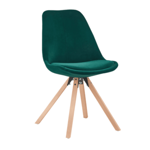 Jídelní židle SABRA látka / dřevo Tempo Kondela Smaragdová obraz