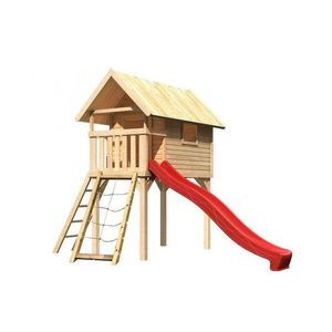 Dětská hrací věž se skluzavkou Dekorhome Červená obraz