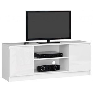 Ak furniture TV stolek Beron 140 cm bílý lesk obraz