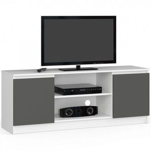 Ak furniture TV stolek Beron 140 cm bílý/grafit šedý obraz