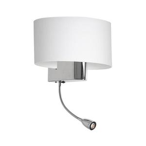 LED Nástěnná lampa CASINO 1xE27/60W/230V + LED/1W/230V bílá obraz