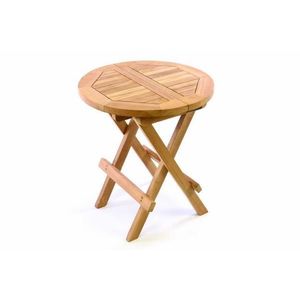 Divero 35143 Dětský odkládací sklopný stolek z teakového dřeva obraz