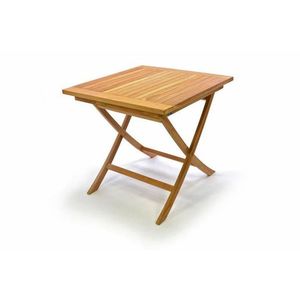 Divero 32593 Dřevěný zahradní stůl, týkové dřevo, 80 x 80 cm obraz