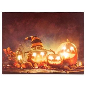 Garthen 70064 Nástěnná malba Happy Halloween - 8 LED, 30 x 40 cm obraz