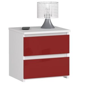 Ak furniture Noční stolek CL2 40 cm bílý/červený obraz