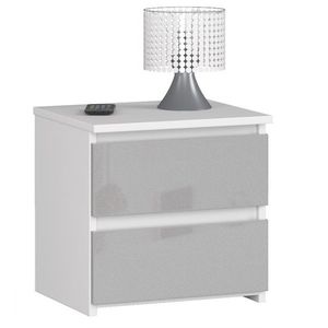 Ak furniture Noční stolek CL2 40 cm bílý/šedý obraz