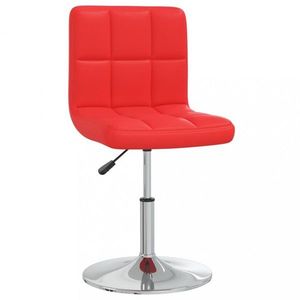 Kancelářská židle umělá kůže / chrom Dekorhome Červená obraz