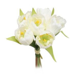 Umělá květina svazek Tulipán, bílá obraz