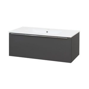 MEREO Mailo, koupelnová skříňka s keramickým umyvadlem 101 cm, antracit, chrom madlo CN537 obraz