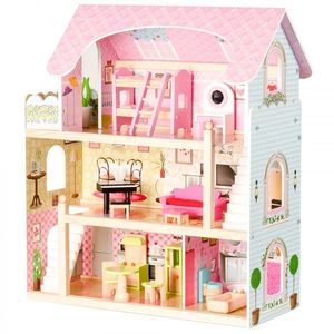 ECOTOYS Dřevěný domek pro panenky Pohádková rezidence Eco Toys obraz