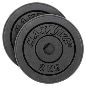 MAXXIVA® 81731 MAXXIVA Sada závaží na činky 2 x 5 kg, litina, černá obraz