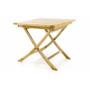 Divero 47274 Skládací zahradní stolek - týkové dřevo neošetřené - 80 cm obraz