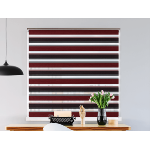 FEXI Roleta Den a noc, Duo elegance černá-červená, AA 3440, 150x30 cm obraz