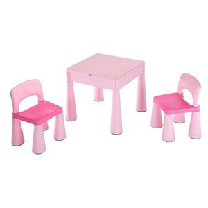 New Baby Dětská sada stolečku a židliček 3 ks, růžová obraz