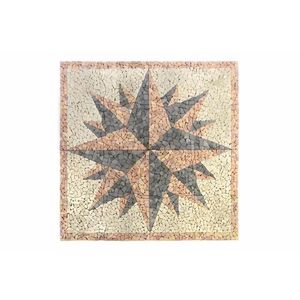 Divero mramorová mozaika kompas - 120 x 120 cm obraz