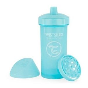 Twistshake Netekoucí láhev s pítkem 360 ml 12 m+, modrá obraz