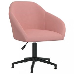 Otočná židle kov / samet Dekorhome Růžová, Otočná židle kov / samet Dekorhome Růžová obraz