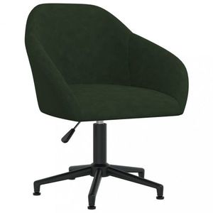 Otočná jídelní židle samet / kov Dekorhome Tmavě zelená obraz