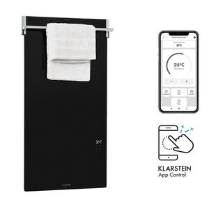 Klarstein Hot Spot Crystal Spotless Smart, infračervený ohřívač, 750 W, aplikace, černý obraz