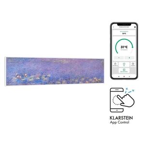Klarstein Wonderwall Air Art Smart, infračervený ohřívač, 120 x 30 cm, 350 W, aplikace, lekníny obraz