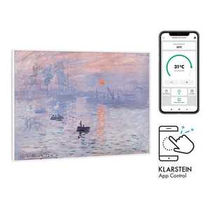 Klarstein Wonderwall Air Art Smart, infračervený ohřívač, 80 x 60 cm, 500 W, aplikace, východ slunce obraz