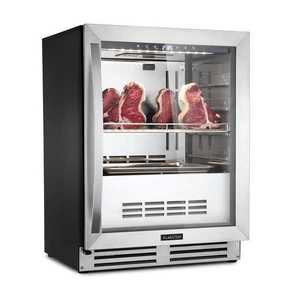 Klarstein Steakhouse Pro 98, lednice na zrání masa, 98 l, 1 zóna, 1-25 °C, dotykové ovládání, panoramatické okno obraz