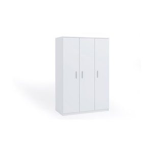 GIB Šatní skříň BOKO 3D, bílá 135x202, 5x65 Bílá obraz