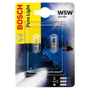 Žárovka 12V 5W T10 W5W celosklo Bosch 2 ks Blistr obraz