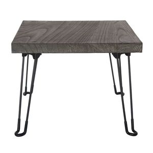 Odkládací stolek Pavlovnie šedé dřevo, 61 x 60 cm obraz