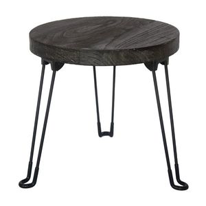 Odkládací stolek Pavlovnie šedé dřevo, pr. 35 cm obraz