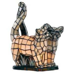 Dekorativní lampa Tiffany kočky - 36*28 cm 1x E14 / max 40w 5LL-1187 obraz