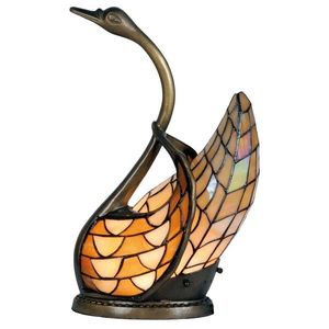 Dekorativní lampa Tiffany labuť - 30*20*45 cm 1x E14 / Max 40W 5LL-9883 obraz