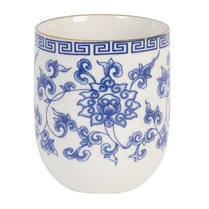 Kalíšek na čaj modré květy - Ø 6*8 cm / 0, 1L 6CEMU0004 obraz
