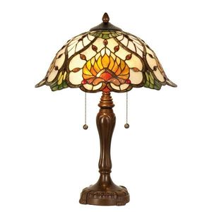 Stolní lampa Tiffany Yellow Garden - Ø 40*50 cm 2x E27 5LL-5390 obraz