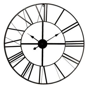 Kovové hodiny s římskými číslicemi - Ø 80*4 cm 5KL0140M obraz