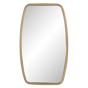 Nástěnné zrcadlo se zlatým kovovým rámem - 35*3*60 cm 52S139 obraz