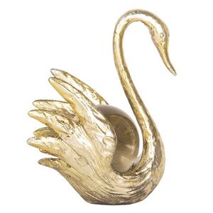 Dekorační socha Zlatá labuť - 10*7*13 cm 6PR2486 obraz
