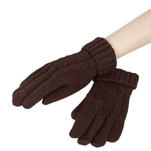 Hnědé pletené rukavice - 8*21 cm HA0009CH obraz