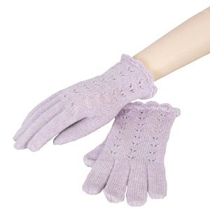 Fialkové pletené rukavice - 8*20 cm HA0010A obraz