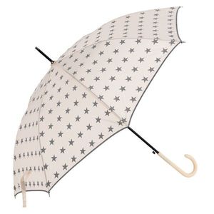 Béžový deštník s hvězdami - Ø 98*55 cm JZUM0012BE obraz