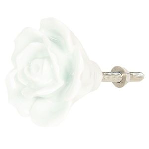 Světle mintová porcelánová úchytka růže - Ø 4 cm 64280 obraz