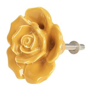Nábytková úchytka Žlutá růže – Ø 4 cm 64282 obraz