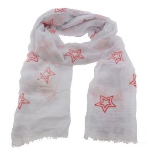 Bílý šátek s hvězdičkami - 70*180 cm MLSJ0089 obraz