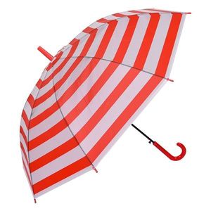 Bílo červený pruhovaný deštník - Ø 93*90 cm MLUM0032R obraz