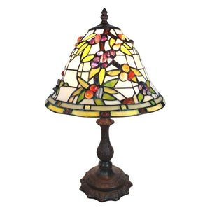 Stolní vitrážová lampa Tiffany Mabelle - 31*31*47 cm 5LL-6019 obraz