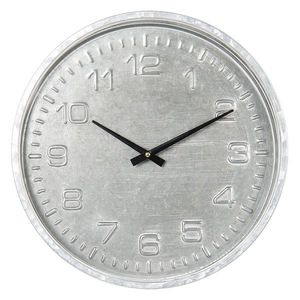 Šedé nástěnné hodiny v industriálním stylu - Ø 39*5 cm / 1*AA 6KL0567 obraz